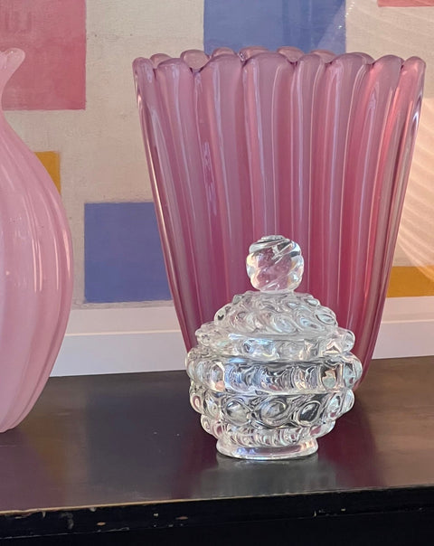 Vintage clear Murano bonbonniere