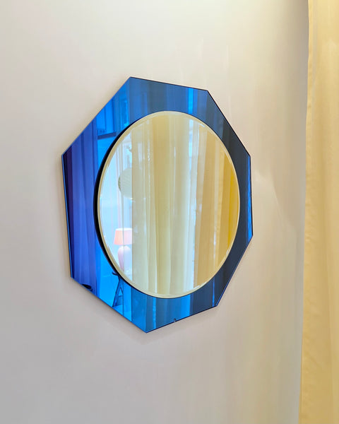 Vintage Blue Italian Mirror