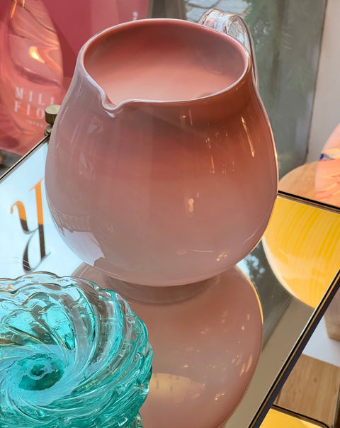 Vintage pink Murano jug