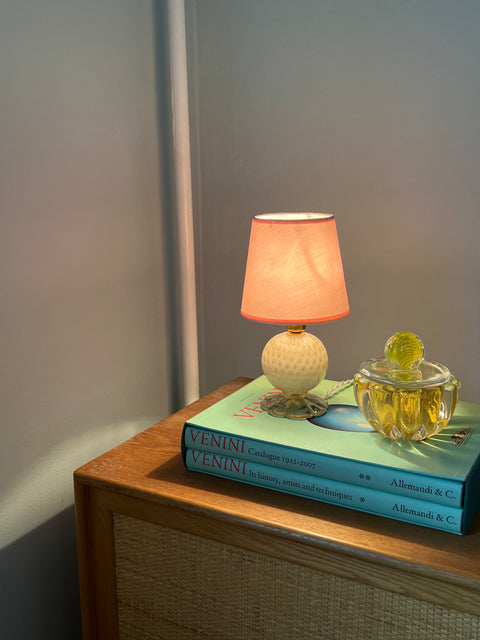 Vintage Murano golden/cream table lamp