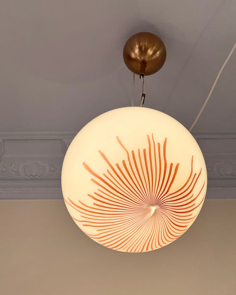 Vintage Ludovico Diaz de Santillana Murano Anemone ceiling lamp (D30)