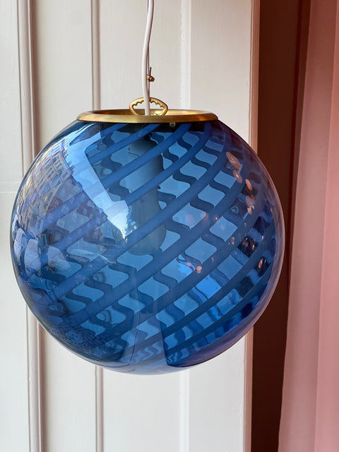 Ceiling lamp - Blue/transparent swirl (D30)