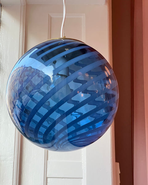 Ceiling lamp - Blue/transparent swirl (D30)