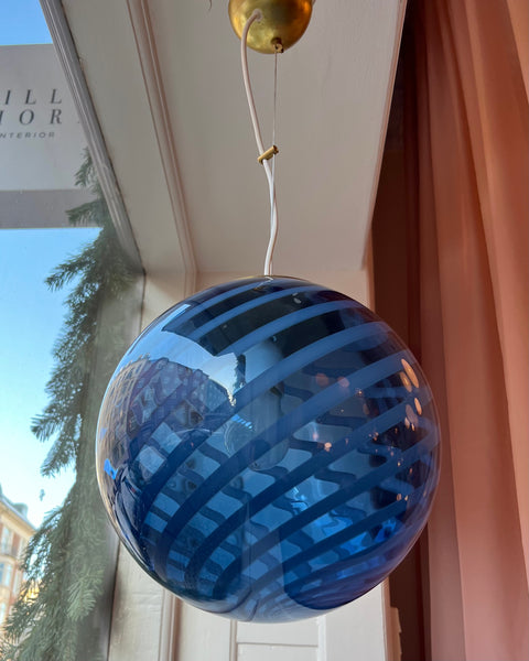 Ceiling lamp - Blue/transparent swirl (D30)