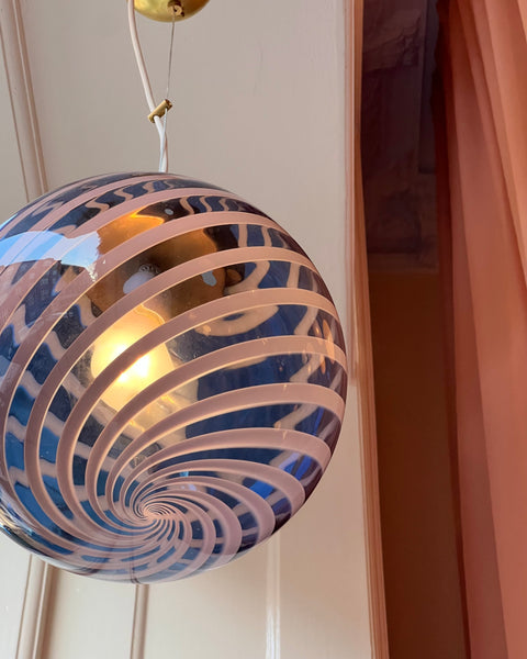 Ceiling lamp - Blue/transparent swirl (D30)