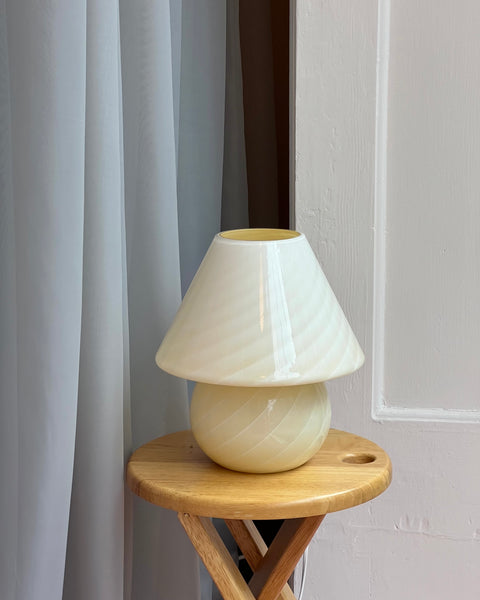 Mushroom table lamp - Light yellow swirl