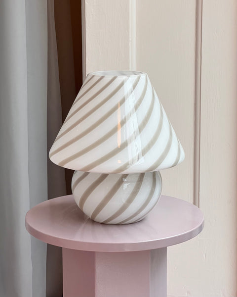 Mushroom table lamp - Grey swirl