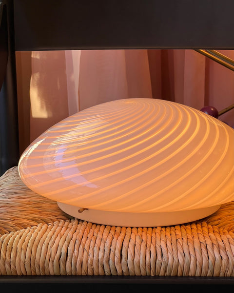 Vintage Murano light pink swirl ceiling/wall lamp