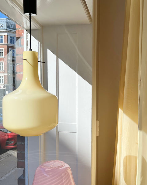 Vintage yellow Murano ceiling lamp