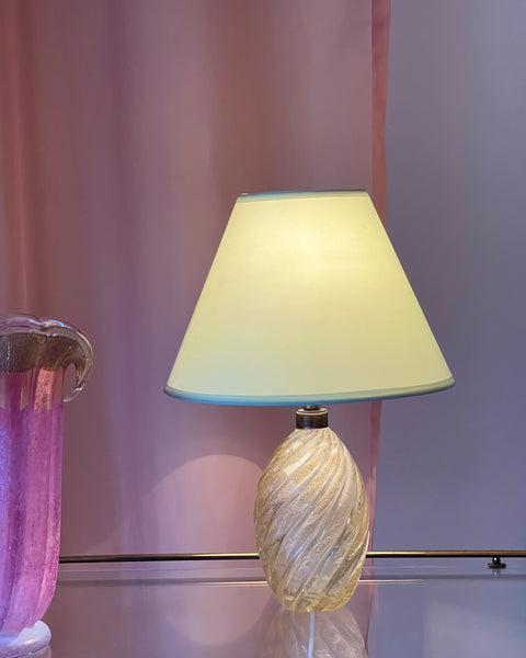 Vintage clear/golden Murano table lamp