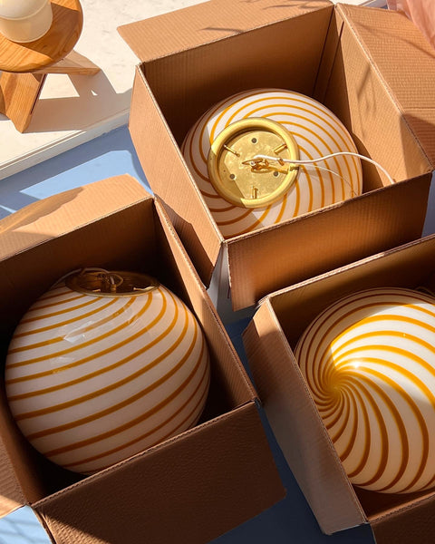 Ceiling lamp - Amber swirl (D40)