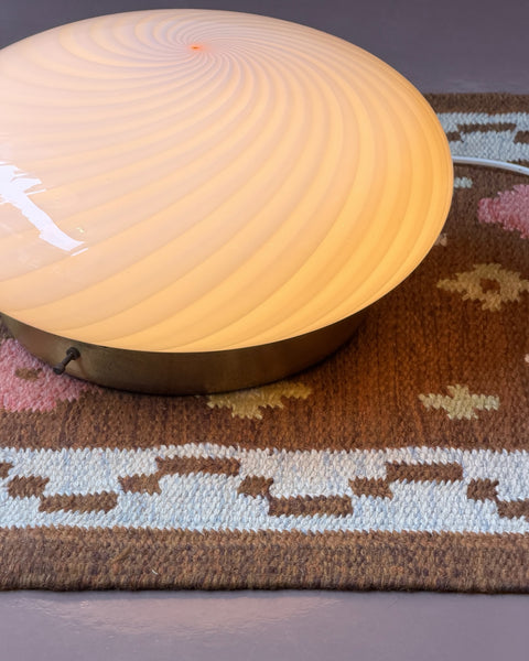 Vintage Murano cream swirl ceiling/wall lamp (D38)