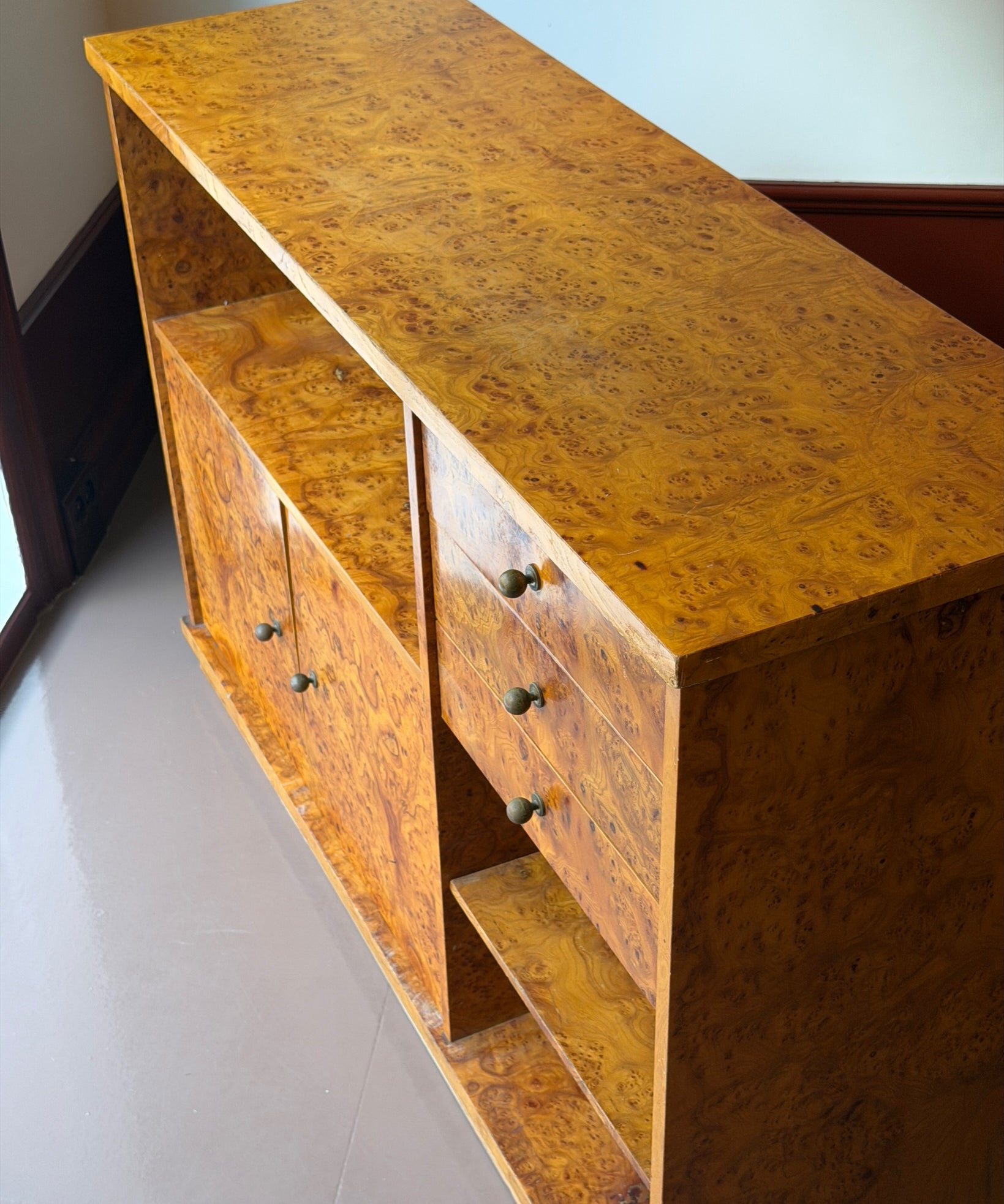 Vintage Italian burl sideboard/cabinet