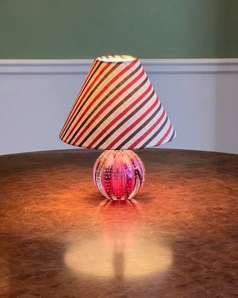 Vintage pink Murano table lamp (incl. lampshade)