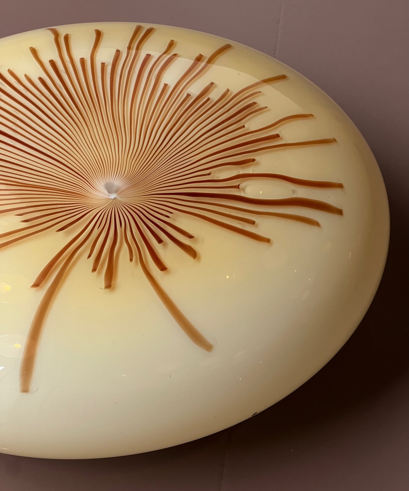 Vintage Ludovico Diaz de Santillana Murano Anemone ceiling/wall lamp (D38)