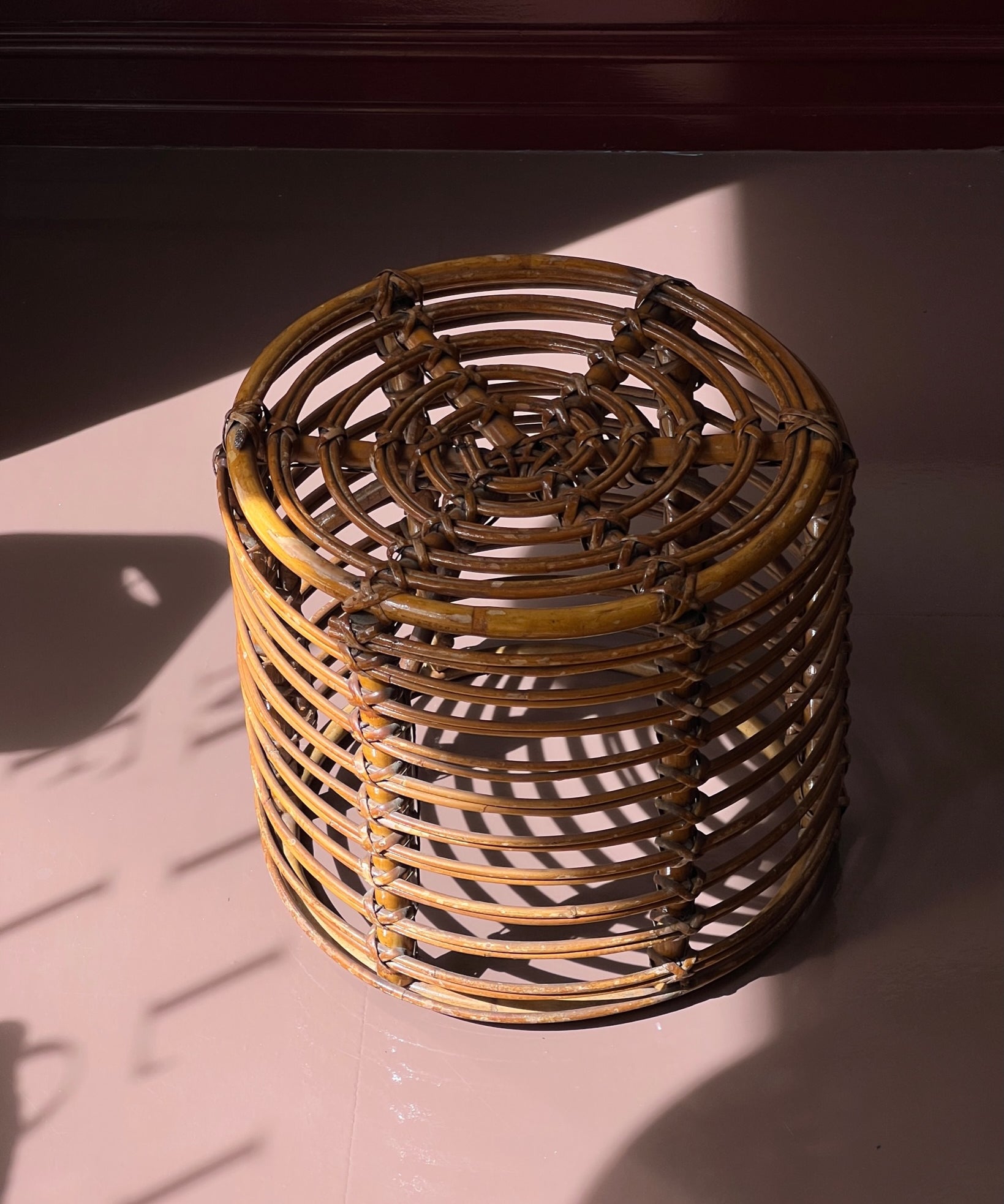 Vintage rattan stool