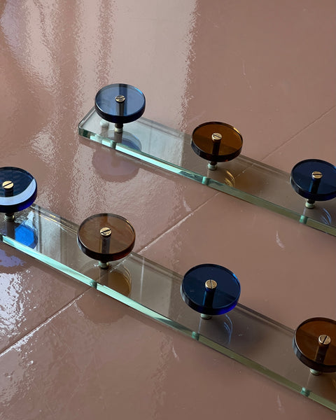 Vintage glass coat rack