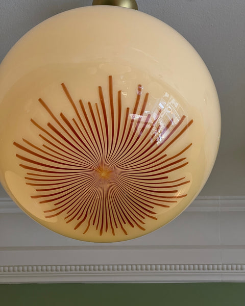 Vintage Ludovico Diaz de Santillana Murano Anemone ceiling lamp (D40)