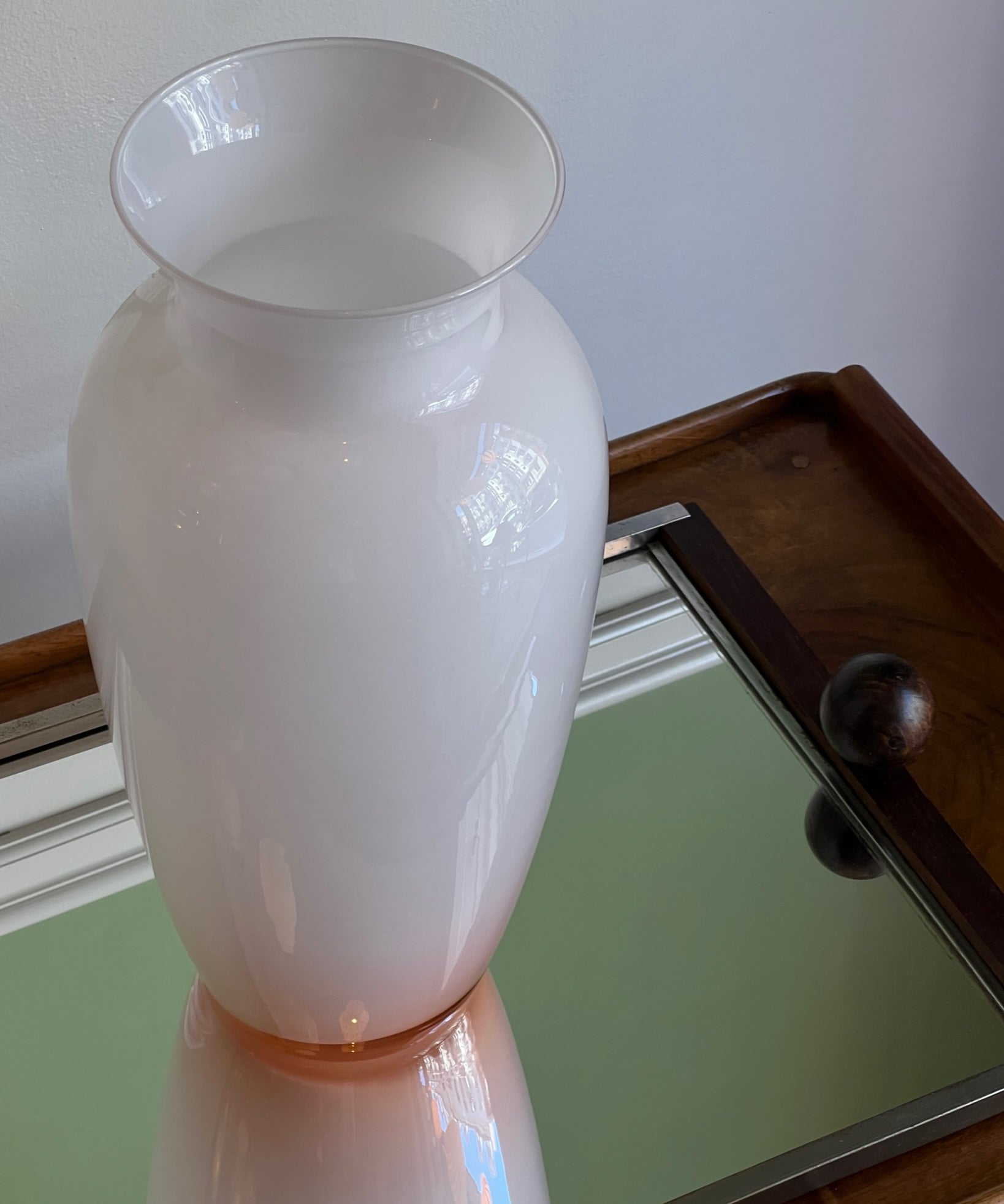 Vintage pink Murano vase