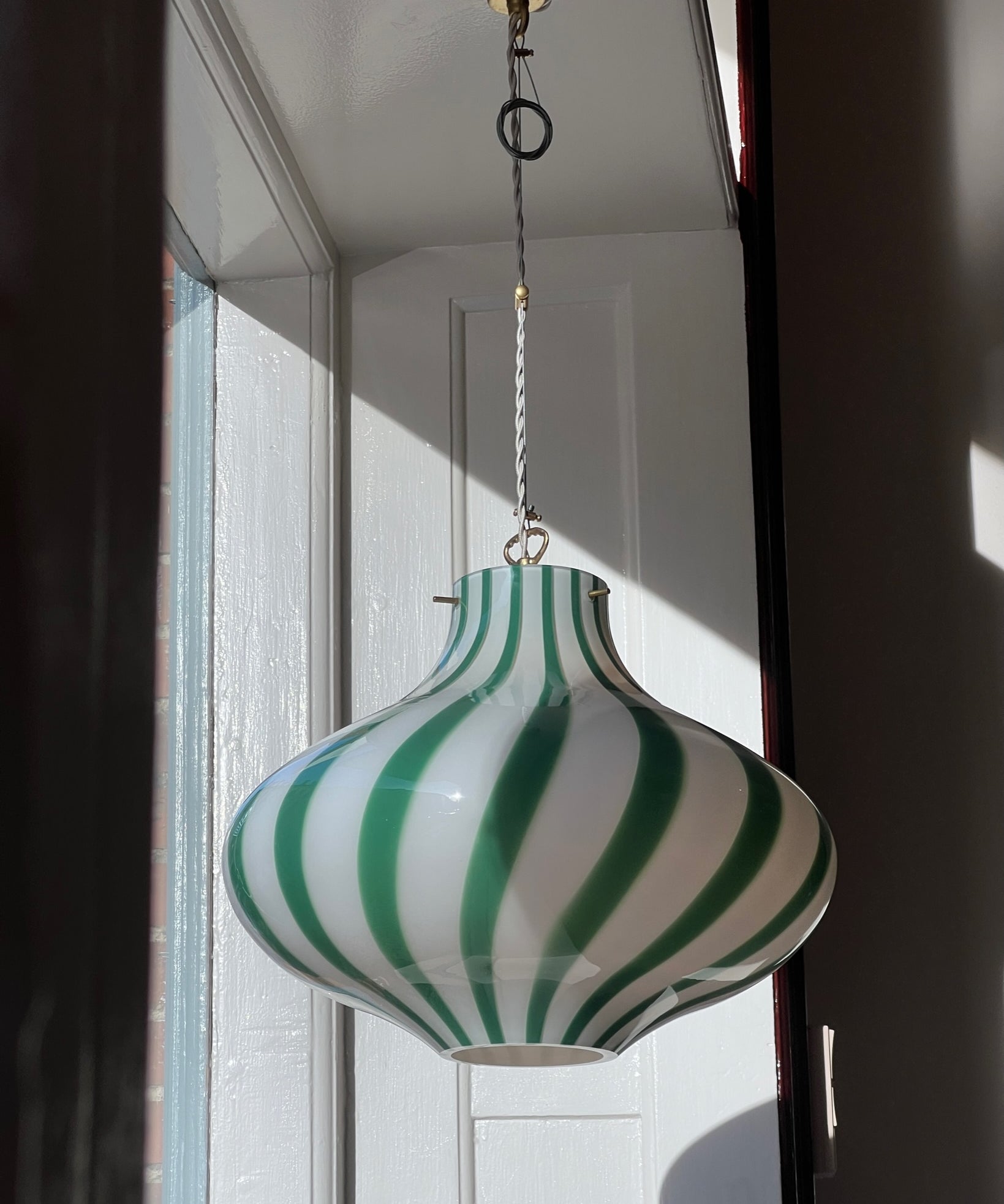 Ceiling lamp - Green vertical stripes Cipolla (D40)