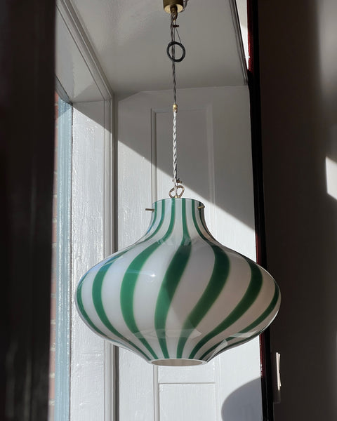 Ceiling lamp - Green vertical stripes Cipolla (D40)