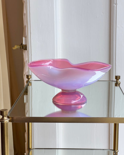 Vintage opal pink Murano bowl