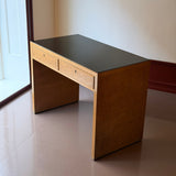 Vintage Italian burl wood desk