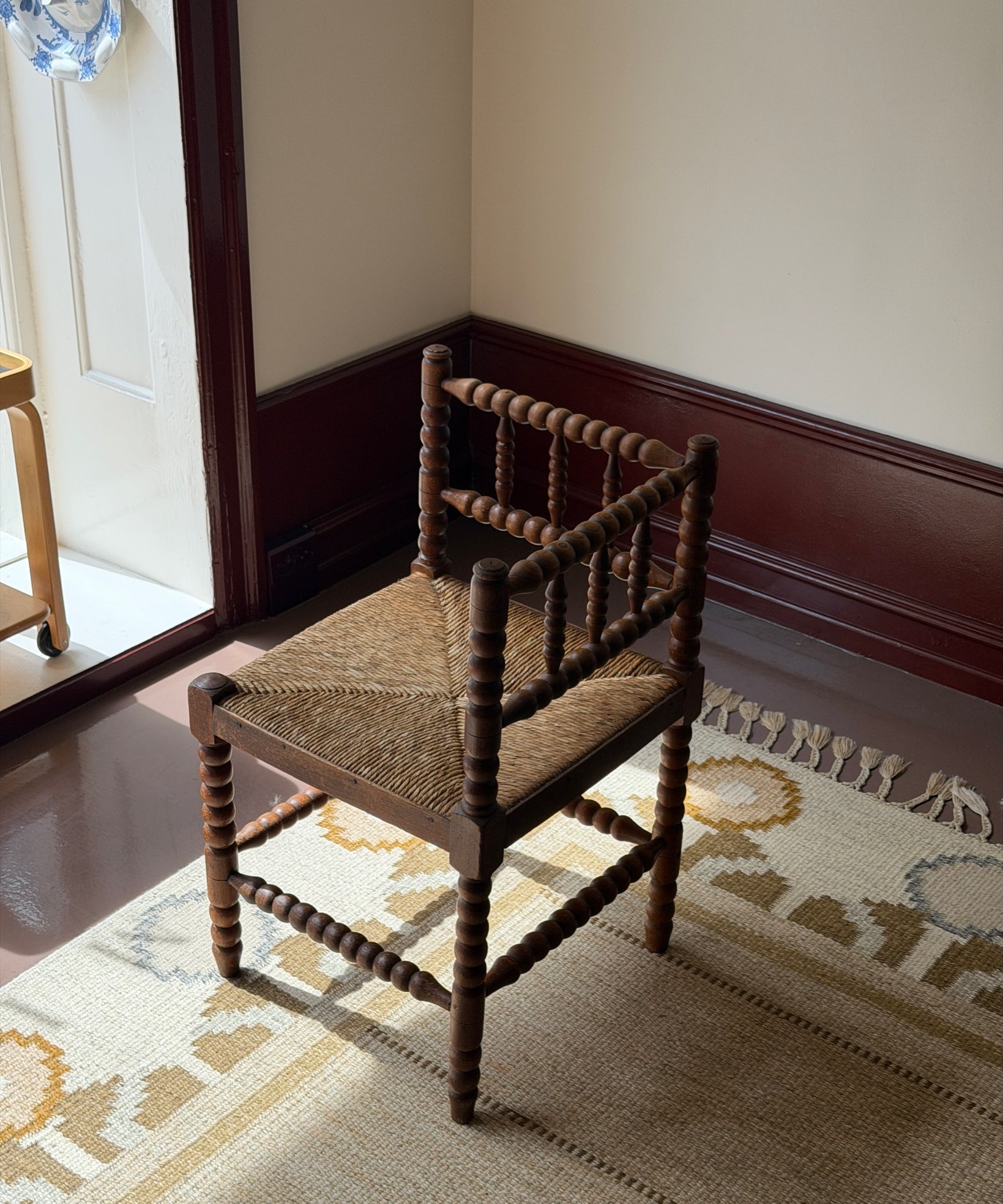 Vintage Bobbin corner chair