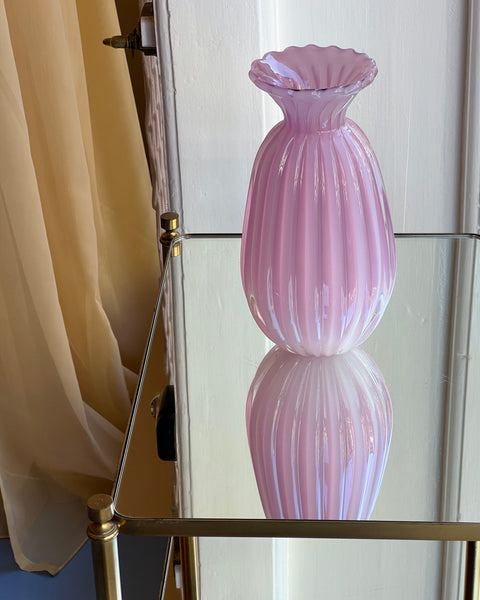 Vintage pink Murano vase