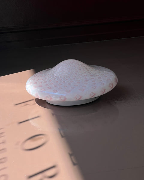 Vintage Murano light pink dotted ceiling/wall lamp (D30)