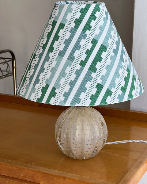 Vintage golden / white Murano table lamp (incl. lampshade)