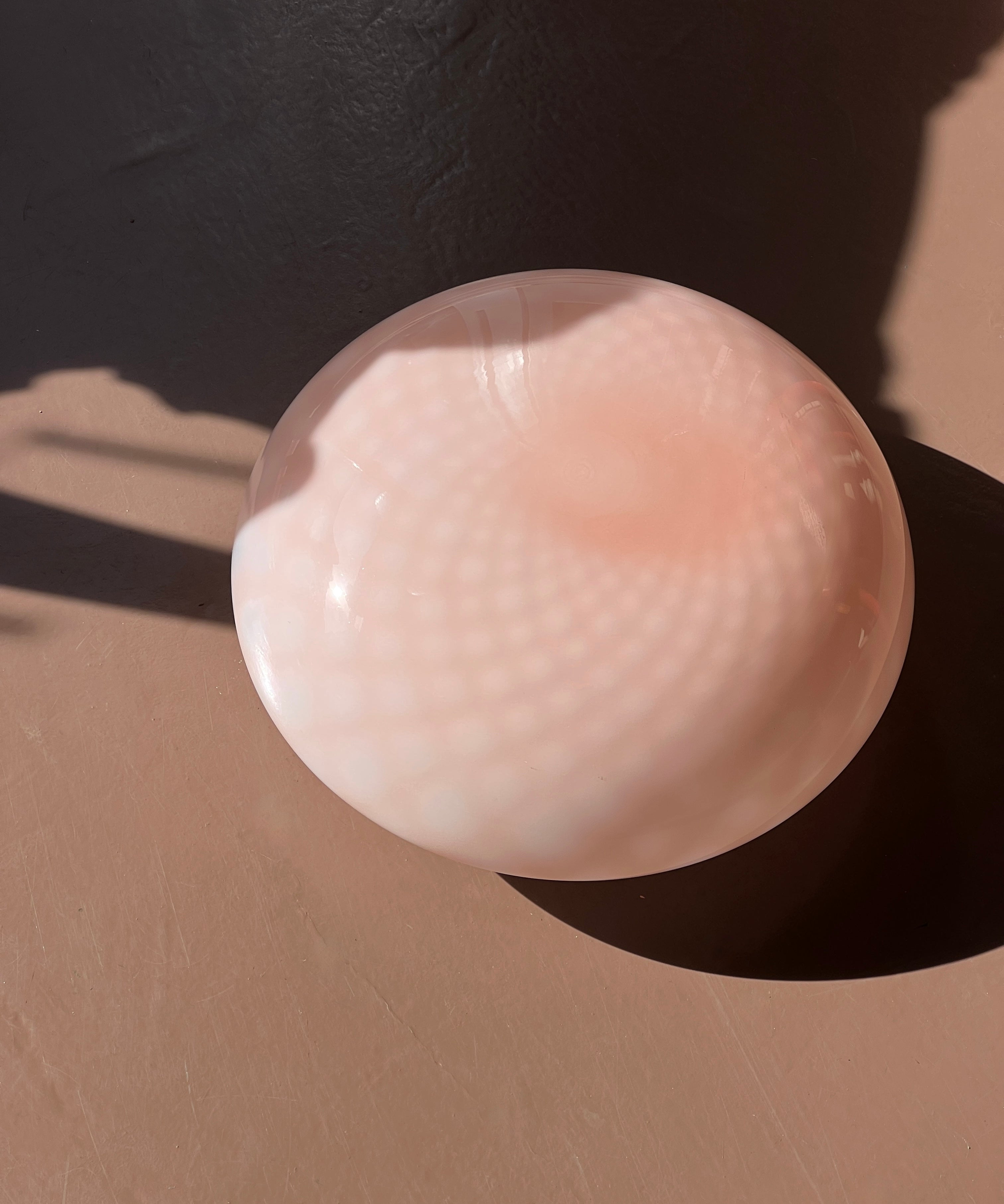Vintage Murano pink ceiling/wall lamp (D35)