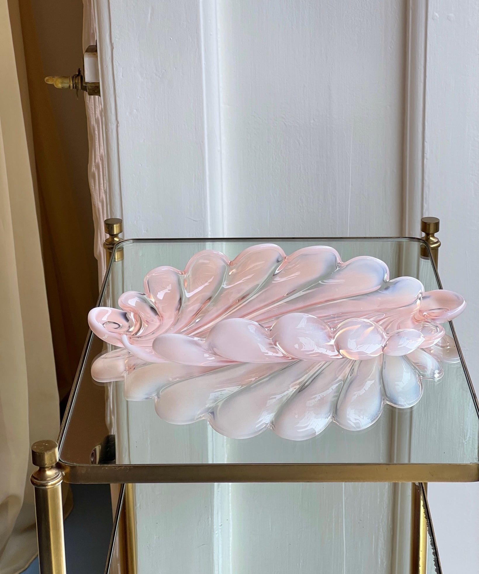 Vintage opal pink shell bowl