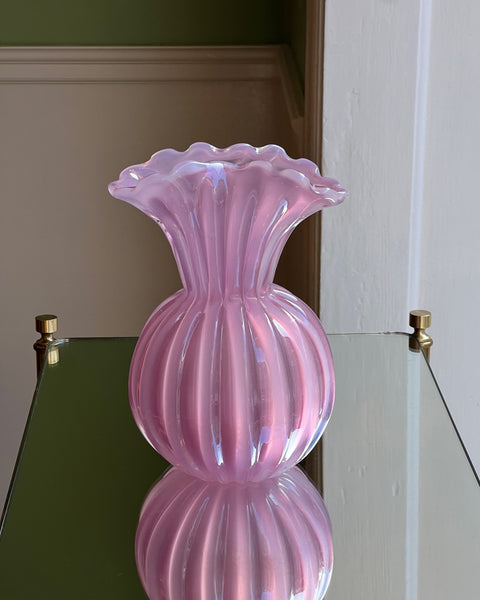 Vintage pink Murano vase