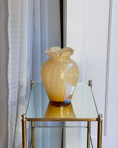 Vintage yellow Murano vase