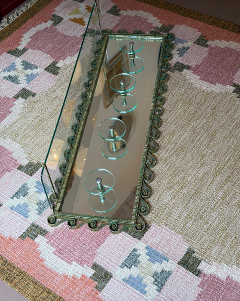 Vintage large hat shelf with coat rack