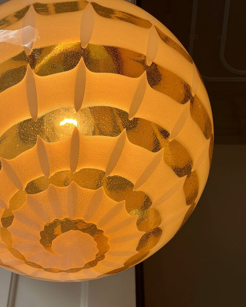 Vintage golden clear Murano ceiling lamp (D35)