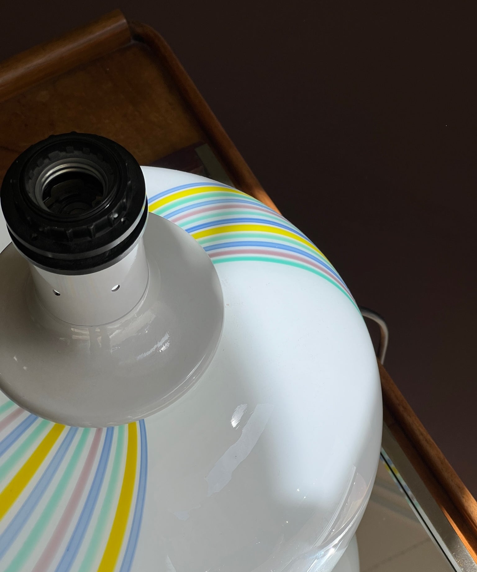 Vintage multi-coloured Murano table lamp (without shade)