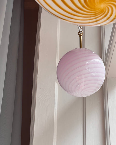 Ceiling lamp - Light pink swirl D20