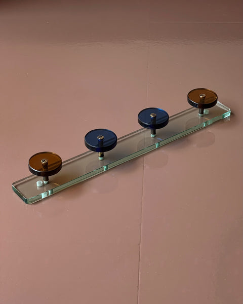 Vintage glass coat rack