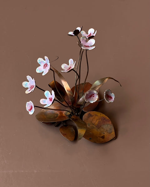 Vintage light purple flower sculpture