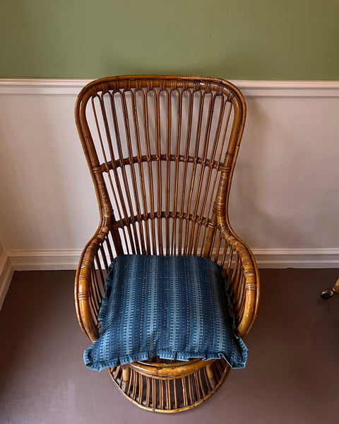 Vintage rattan chair by Fratelli Castano