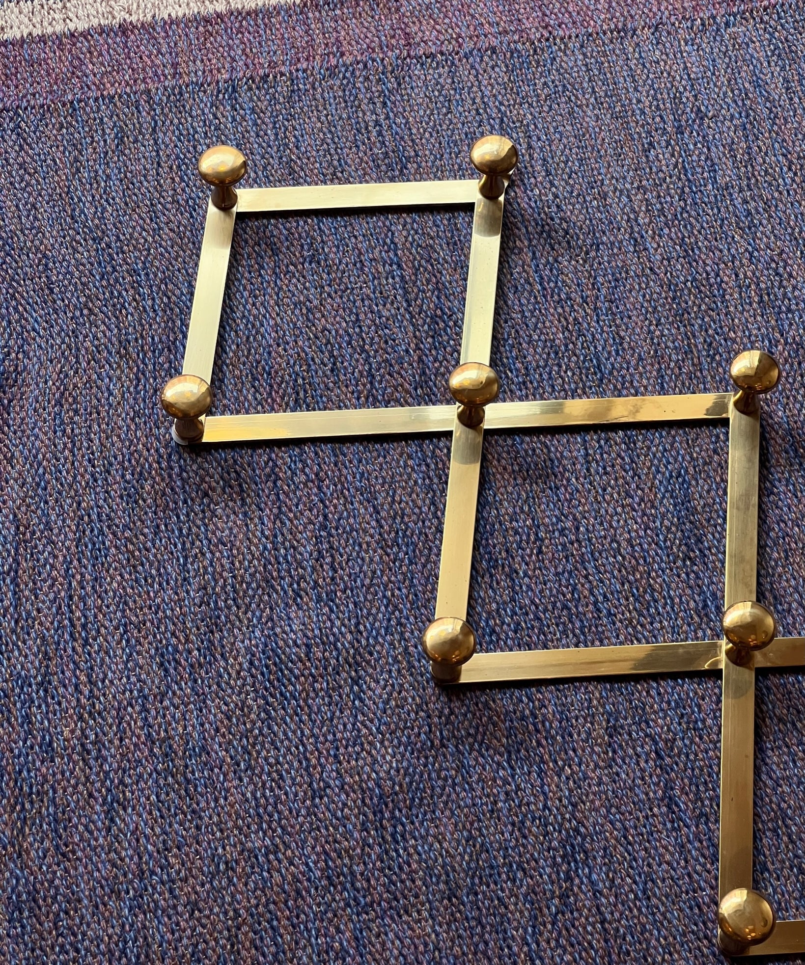 Vintage Italian brass coat rack