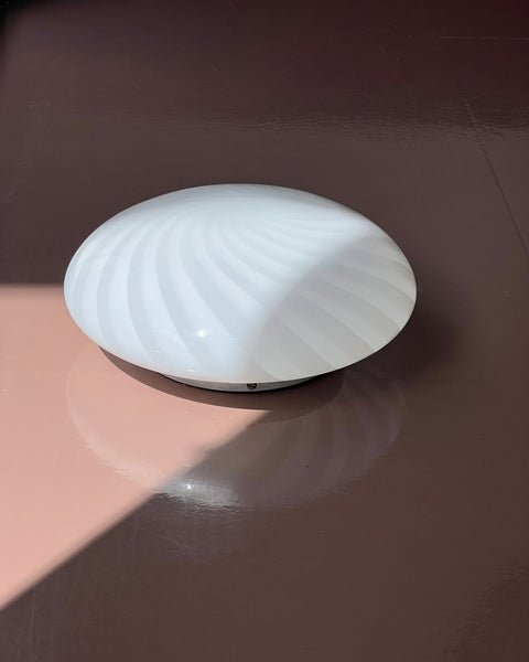 Vintage Murano white swirl ceiling/wall lamp (D38)