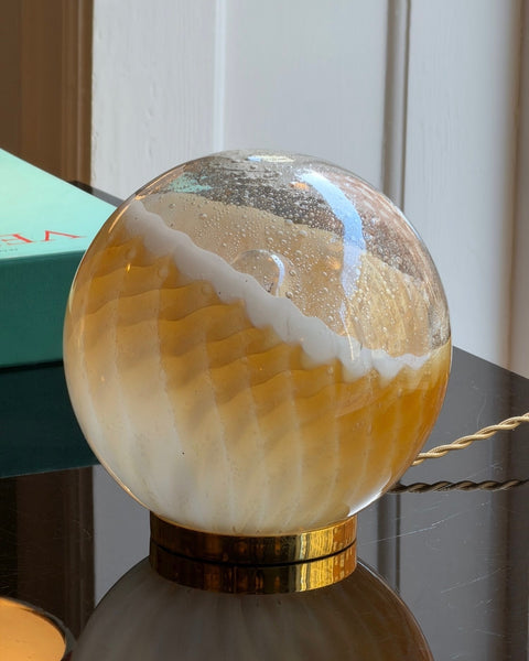Vintage golden clear Murano table lamp