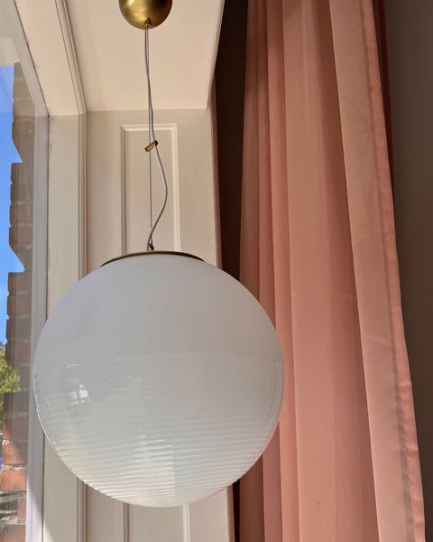 Vintage Murano white ceiling lamp (D40)