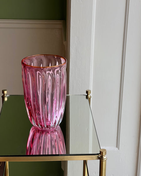 Vintage pink Murano vase