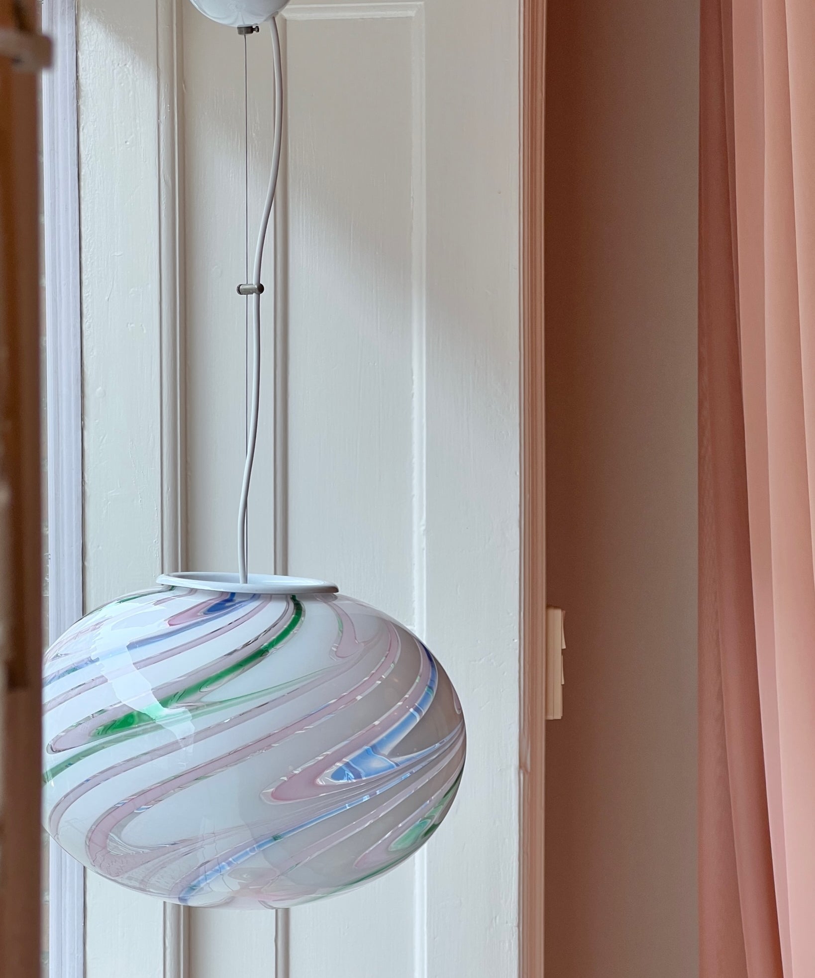 Vintage Murano Multi-coloured/transparent ceiling lamp (D35)