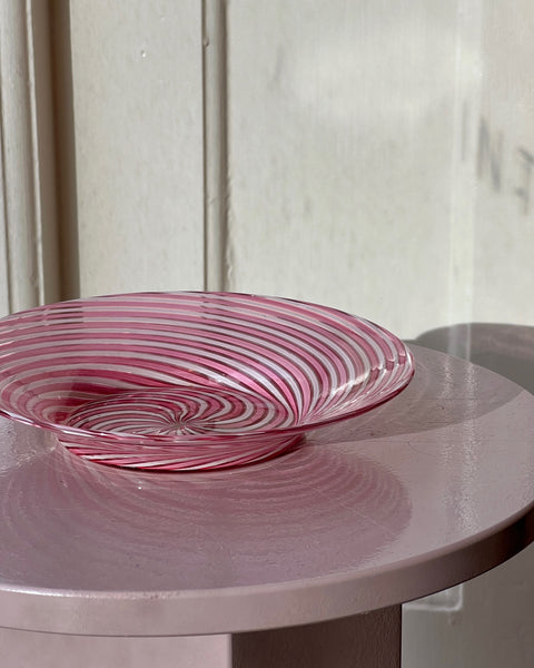 Vintage pink swirl Murano bowl/dish