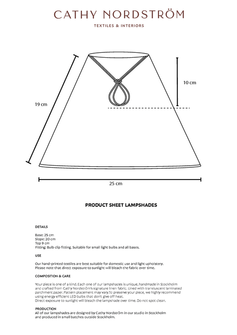 Anna-Lisa lampshade - Tobacco